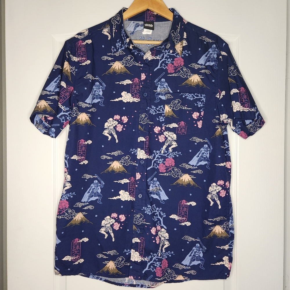 Star Wars Samurai Storm Trooper Button Down Men's Size Large Pre-Owned